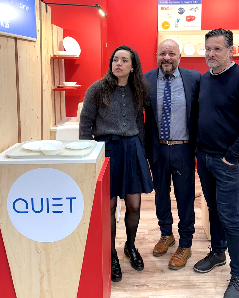 Logotype de la marque Quiet vaisselle silencieuse, innovation foodtech au Sirha Lyon